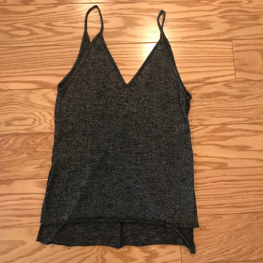 Charcoal V Neck Tank
